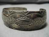 Marvelous Vintage Navajo Convex Sterling Silver Native American Bracelet-Nativo Arts