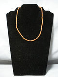 Rare Authentic Native American Navajo 14k Gold Coral Necklace-Nativo Arts