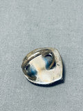 Rare Mine Vintage Native American Navajo Gilbert Turquoise Sterling Silver Ring-Nativo Arts