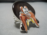 Incredible Native American Zuni Don Dewa Sterling Silver Yosemite Sam Stelring Silver Ring-Nativo Arts