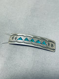 Sensational Vintage Native American Navajo Turquoise Sterling Silver Burette-Nativo Arts