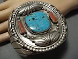 Rare Bisbee Turquoise Vintage Native American Navajo Sterling Silver Bracelet Cuff Old-Nativo Arts