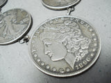 Unbelievable Navajo Sterling Silver Old Coin Necklace Native American-Nativo Arts