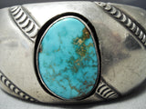 Rare Oblique Segmented Vintage Native American Navajo Turquoise Sterling Silver Bracelet-Nativo Arts