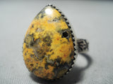 Dynamic Navajo Bumblebee Jasper Sterling Silver Ring Native American-Nativo Arts