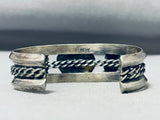 Tremendous Vintage Native American Navajo Green Turquoise Sterling Silver Bracelet-Nativo Arts