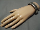 Exceptional Vintage Native American Navajo Storyteller Sterling Silver Bracelet-Nativo Arts