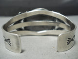 Very Important Vintage Native American Navajo Stanley Parker Turquoise Sterling Silver Bracelet-Nativo Arts