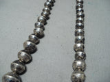 Outstanding Vintage Navajo Native American Sterling Silver Necklace Old-Nativo Arts