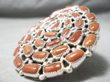 Extraordinary Navajo Coral Sterling Silver Ring Native American-Nativo Arts