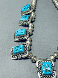 One Of The Best Vintage Native American Navajo Turquoise Choker Sterling Silver Necklace-Nativo Arts