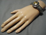 Tremendous Arnold Blackgoat Vintage Native American Navajo Sterling Silver Tiger's Eye Bracelet-Nativo Arts
