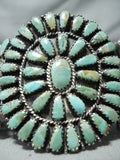 Spectacular Vintage Native American Navajo Royston Turquoise Sterling Silver Bracelet Old-Nativo Arts