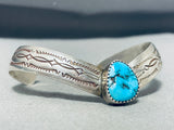 Marvelous Vintage Native American Navajo Sleeping Beauty Turquoise Sterling Silver Bracelet-Nativo Arts