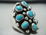 Preston Monongye Vintager Native American Hopi Turquoise Sterling Silver Ring-Nativo Arts