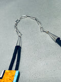Native American Extremely Intricate Santo Domingo Turquoise Sterling Silver Necklace-Nativo Arts
