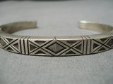 Important Vintage Native American Navajo Calvin Martinez Sterling Silver Native Bracelet-Nativo Arts