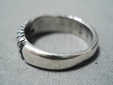 Sensational Navajo Sterling Silver & 14k Gold Band Ring Native American-Nativo Arts