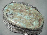 One Of Biggest Vintage Native American Navajo Royston Turquoise Sterling Silver Buckle Ever Made-Nativo Arts