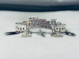 So Cute! Dangling Native American Navajo Pueblo Charm Sterling Silver Bracelet-Nativo Arts