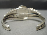 Very Important Vintage Native American Navajo Last Chance Turquoise Sterling Silver Bracelet Old-Nativo Arts