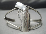 Unique Men's Vintage Native American Navajo Holster Sterling Silver Bracelet Old-Nativo Arts