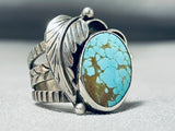 Marvelous Native American Navajo 8 Turquoise Sterling Silver Ring-Nativo Arts