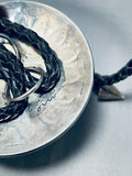 Extremely Important Vintage Native American Hopi Phillip Sekaquaptewa Sterling Silver Bolo Tie-Nativo Arts