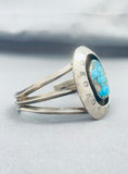 Impressive Vintage Native American Navajo Old Kingman Turquoise Sterling Silver Bracelet-Nativo Arts