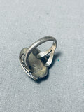 Rare Old Turquoise Vintage Native American Navajo Royston Sterling Silver Leaf Ring-Nativo Arts