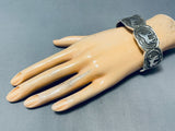 Very Intricate Work Native American Navajo Sterling Silver Horse Bracelet-Nativo Arts