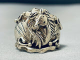 One Of The Most Intricate Native American Navajo Horse Sterling Silver Ring-Nativo Arts
