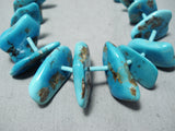 Native American Impressive Vintage Santo Domingo Kingman Turquoise Necklace Old-Nativo Arts