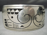 Important Vintage Native American Hopi Bobby Terva Sterling Silver Rounded Bracelet-Nativo Arts