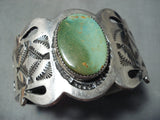 Heavy Vintage Native American Navajo Royston Turquoise Sterling Silver Bracelet Old-Nativo Arts