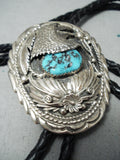 Magnificent Vintage Native American Navajo Sleeping Beauty Sterling Silver Eagle Bolo-Nativo Arts