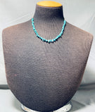 Amazing Vintage Native American Navajo Turquoise Heishi Blue Necklace Old-Nativo Arts