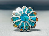 Dynamic Vintage Southwest Turquoise Sterling Silver Ring-Nativo Arts