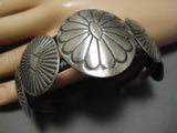 Native American Detailed! Concho Love Sterling Silver Hand Wrought Bracelet Cuff-Nativo Arts