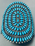 One Of The Best Vintage Native American Zuni Turquoise Sterling Silver Bracelet-Nativo Arts