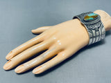 98 Grams Robby Yellowhorse Native American Navajo Turquoise Sterling Silver Bracelet-Nativo Arts