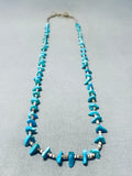 Marvelous Vintage Native American Navajo Kingman Turquoise & Heishi Necklace-Nativo Arts