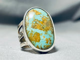 Herm Vandever Native American Navajo Royston Turquoise Sterling Silver Ring Signed-Nativo Arts