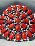 Beautiful Signed Vintage Native American Zuni Sterling Silver Cluster Bracelet-Nativo Arts