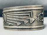 One Of The Most Unique Ever Native American Navajo Kachina Signed Sterling Silver Bracelet-Nativo Arts
