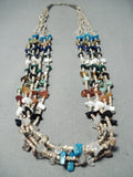 Native American Amazing Vintage Navajo Turquoise Sterling Silver Heishi Necklace-Nativo Arts