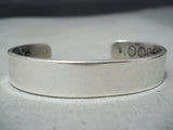 Importasnt Ray Adakai Vintage Native American Navajo Sterling Silver Bracelet Cuff-Nativo Arts