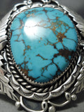 Very Important Vintage Native American Navajo Blue Thunder Turquoise Sterling Silver Bracelet-Nativo Arts