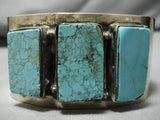 For Large Wrist Vintage Native American Navajo Turquoise Sterling Silver Bracelet Old-Nativo Arts