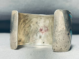 Thomas Singer Vintage Native American Navajo Turquoise Sterling Silver Bracelet-Nativo Arts